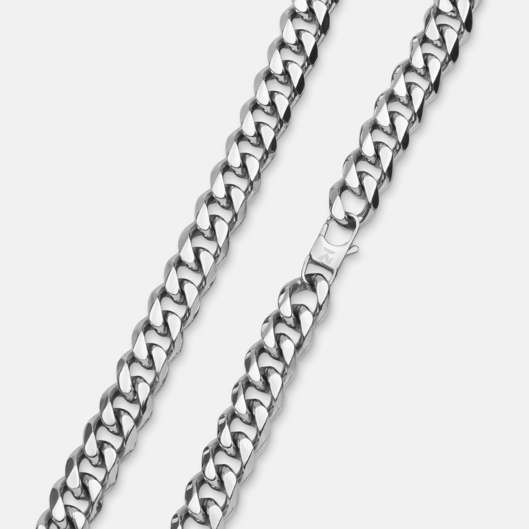 K12 - SILVER CUBAN CHAIN - 15MM
