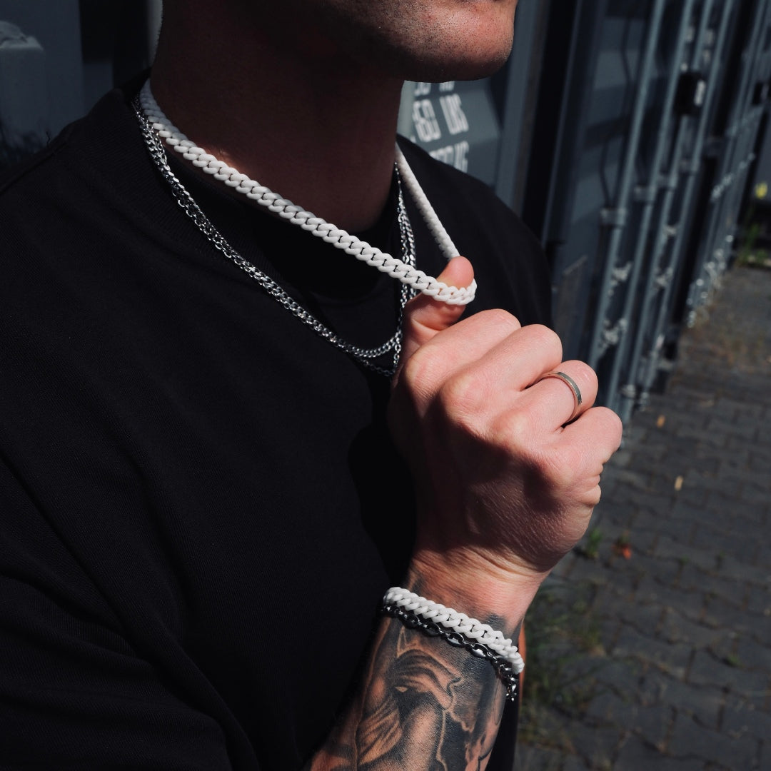 K12 - WHITE CUBAN CHAIN - 8MM