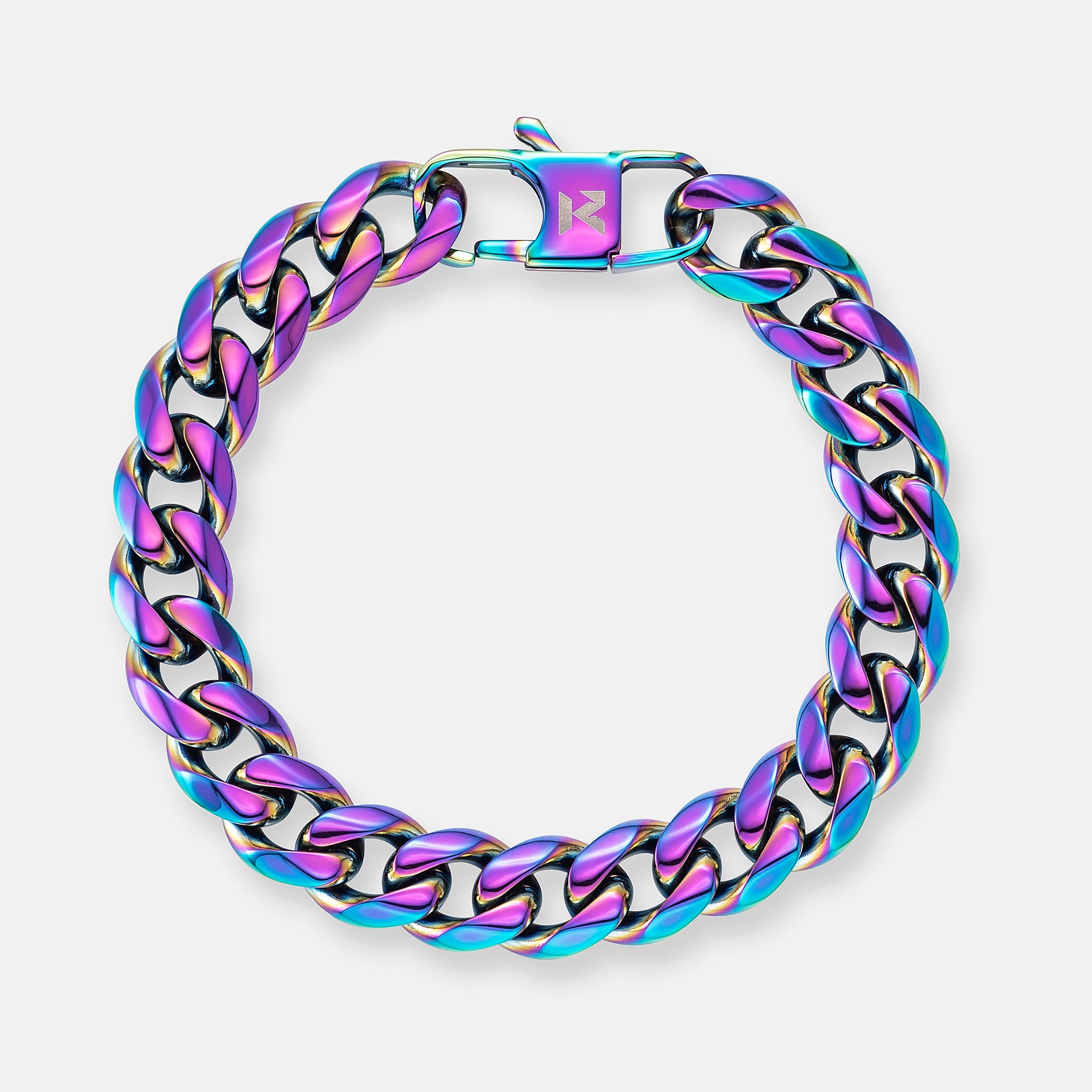 K12 - IRIDESCENT CUBAN BRACELET - 10.5MM