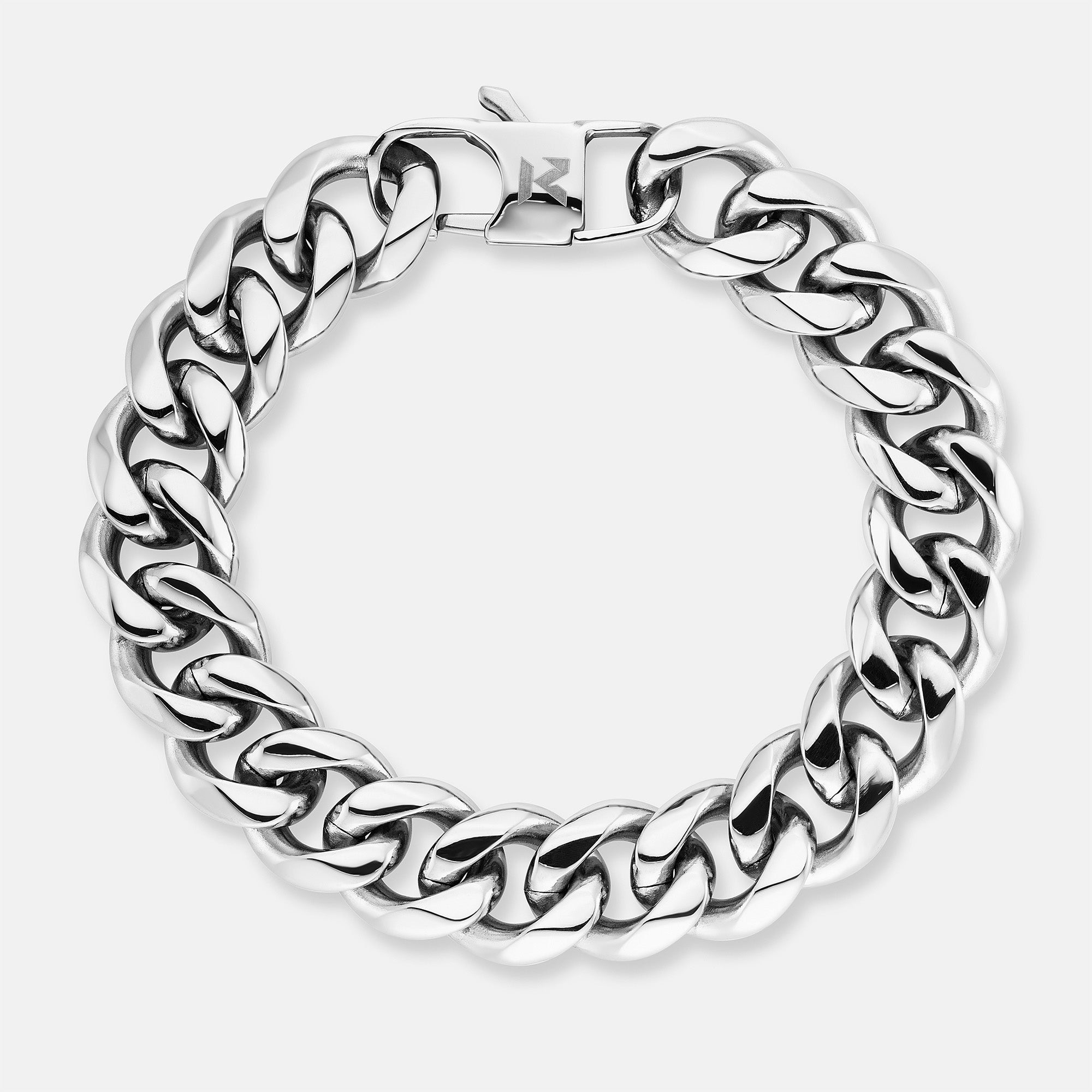 K12 - SILVER CUBAN BRACELET - 13MM
