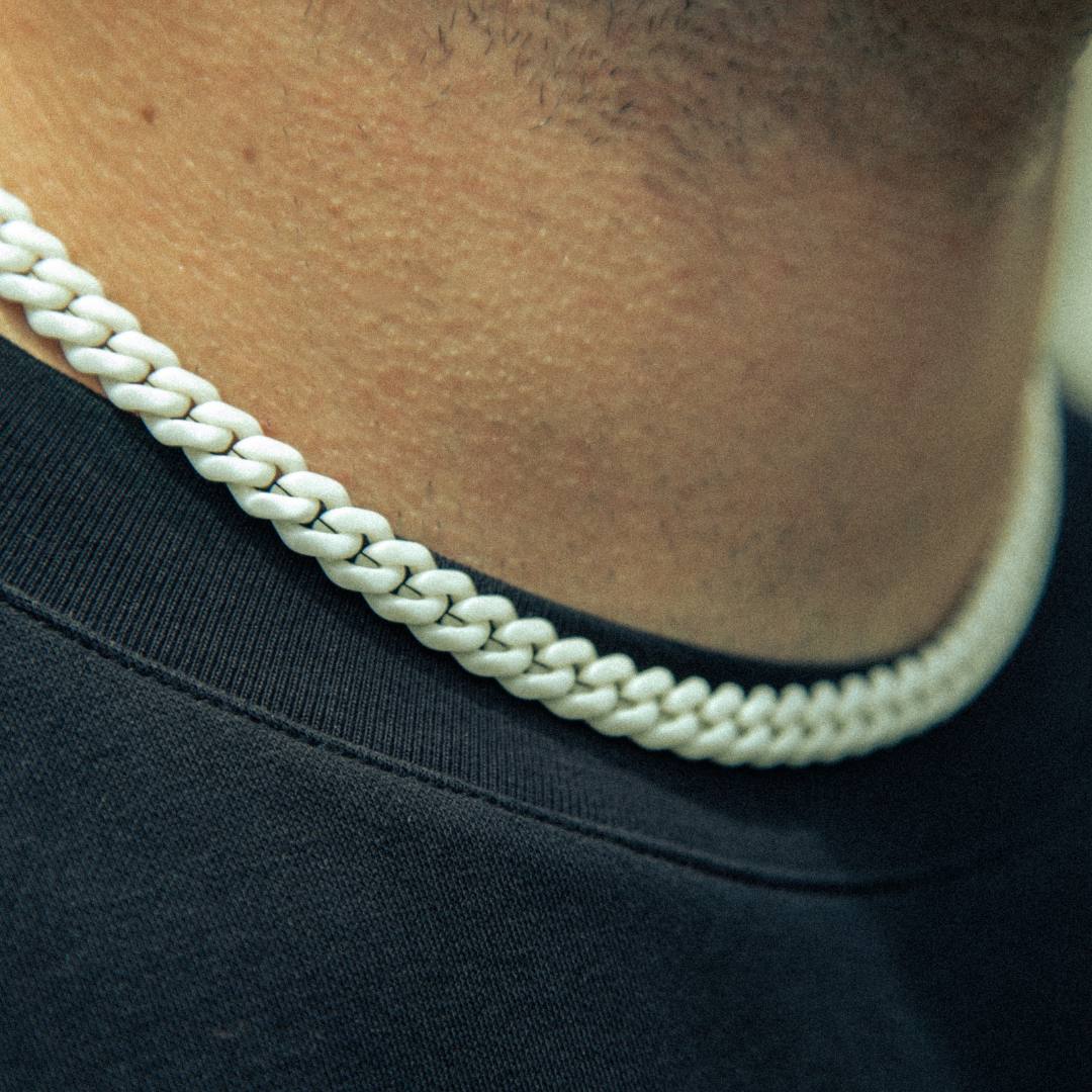 K12 - WHITE CUBAN CHAIN - 8MM