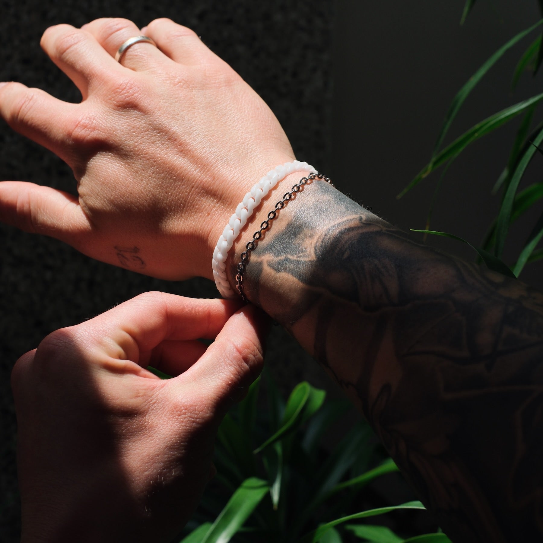 K12 - WHITE CUBAN BRACELET - 8MM