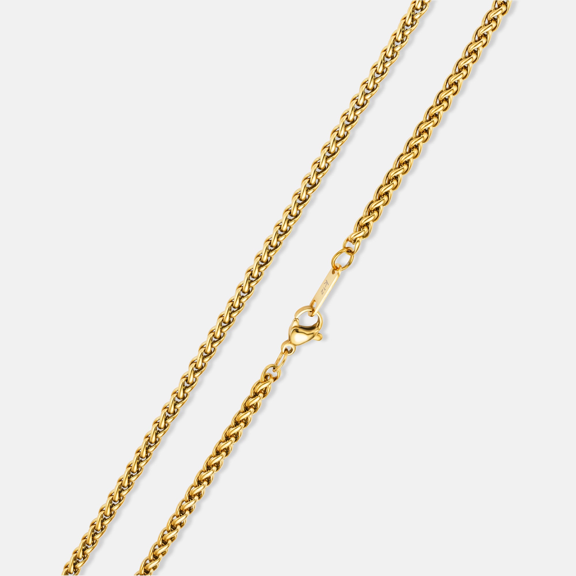 K12 - GOLD WHEAT CHAIN - 3MM