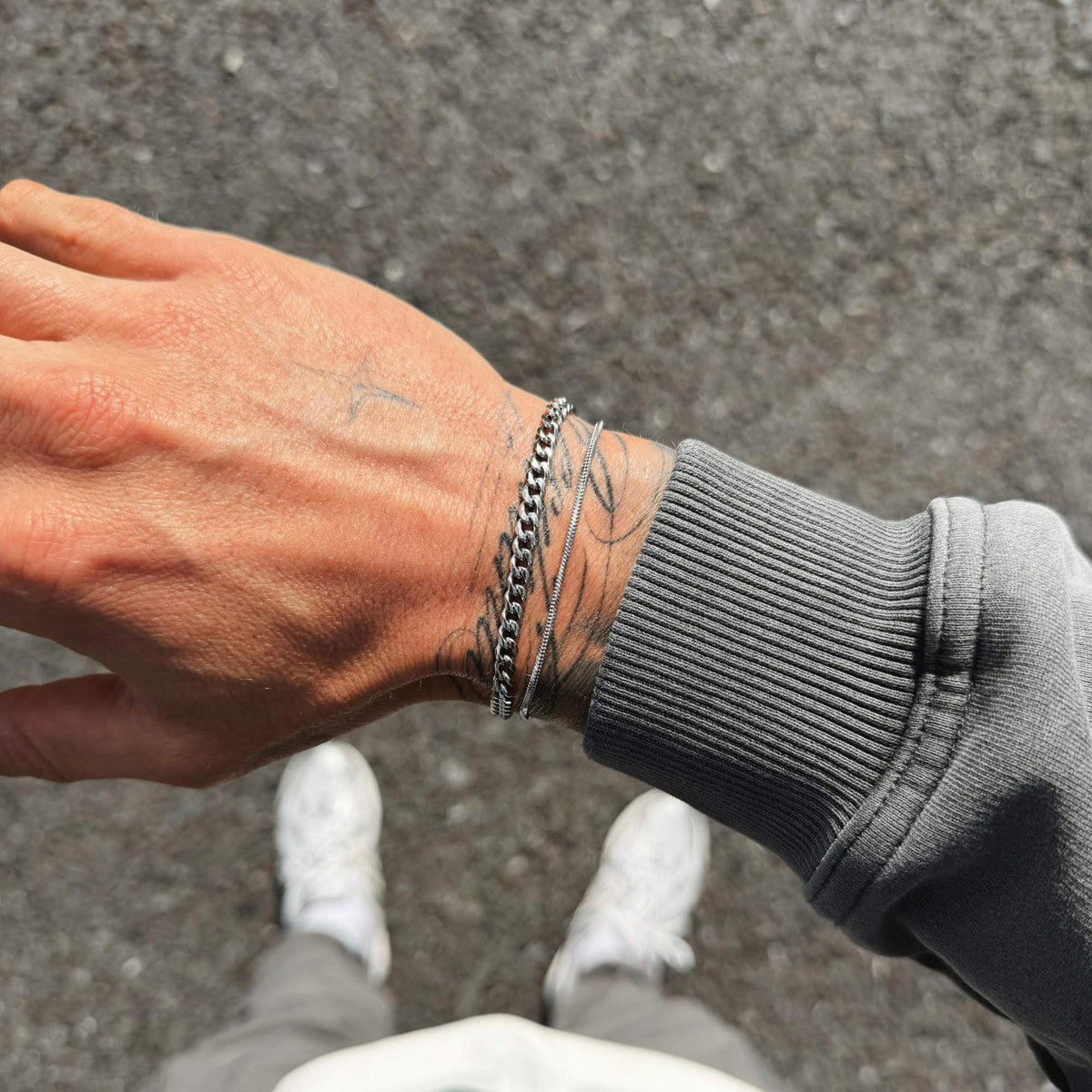 K12 - SILVER CUBAN BRACELET - 4MM