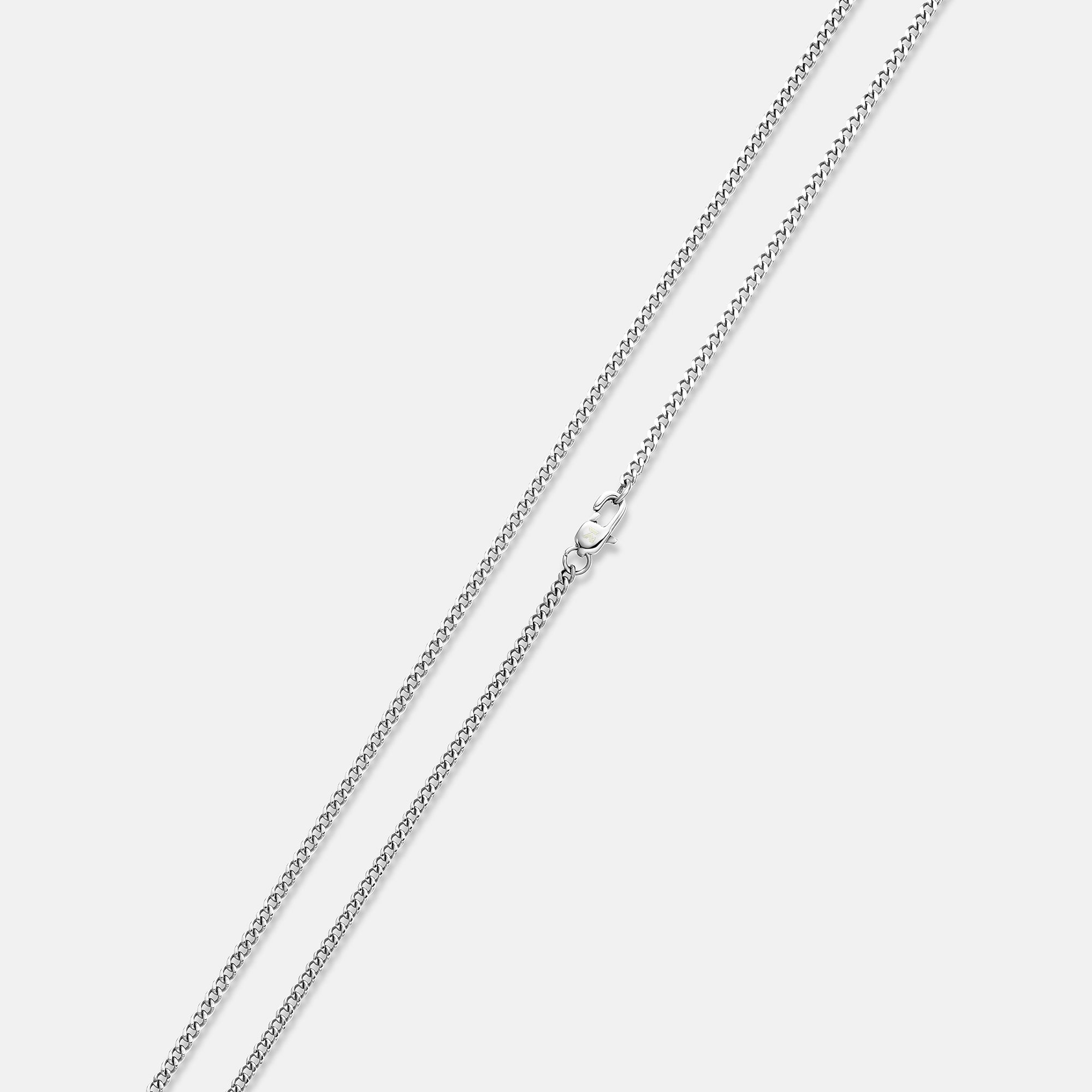 K12 - SILVER CUBAN CHAIN ​​- 2MM