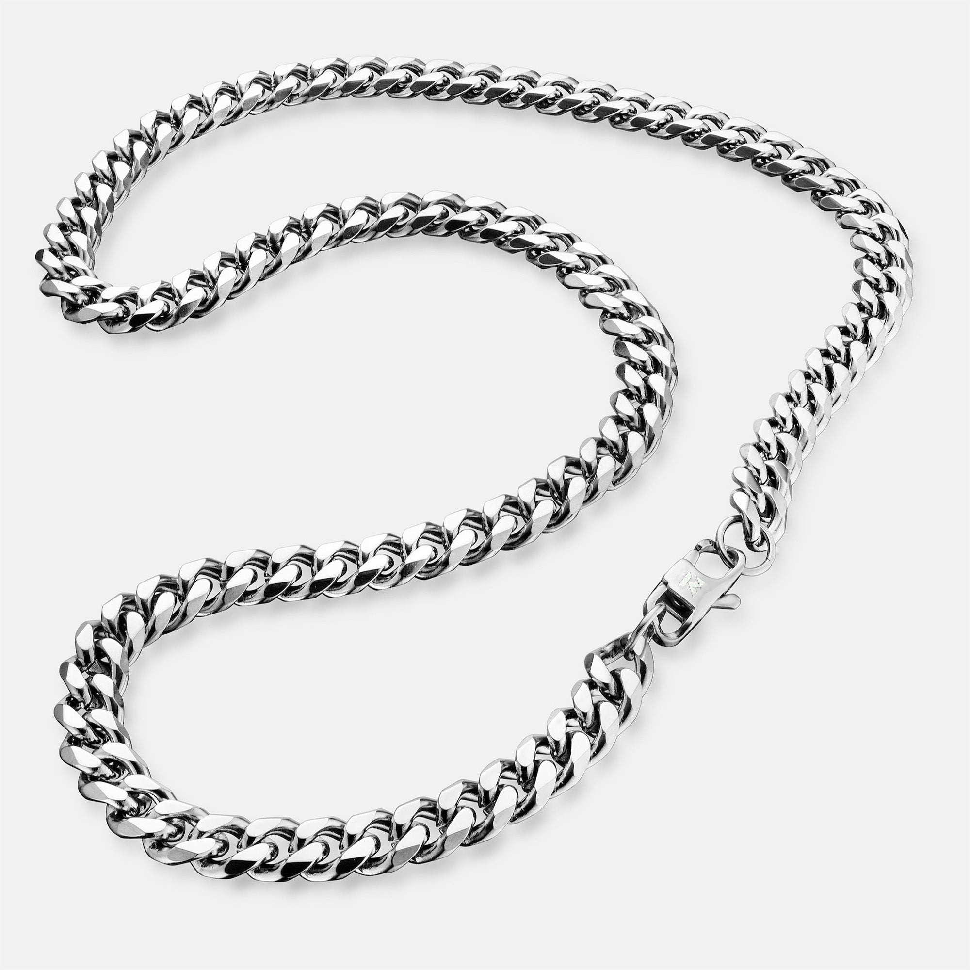 K12 - SILVER CUBAN CHAIN ​​- 8MM