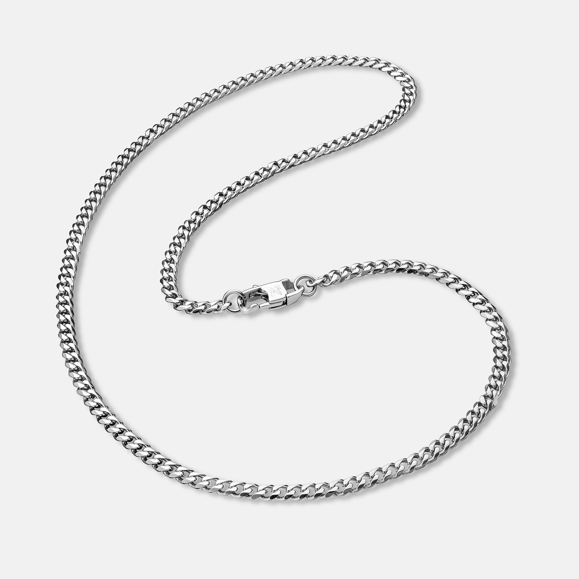 K12 - SILVER CUBAN CHAIN ​​- 4MM