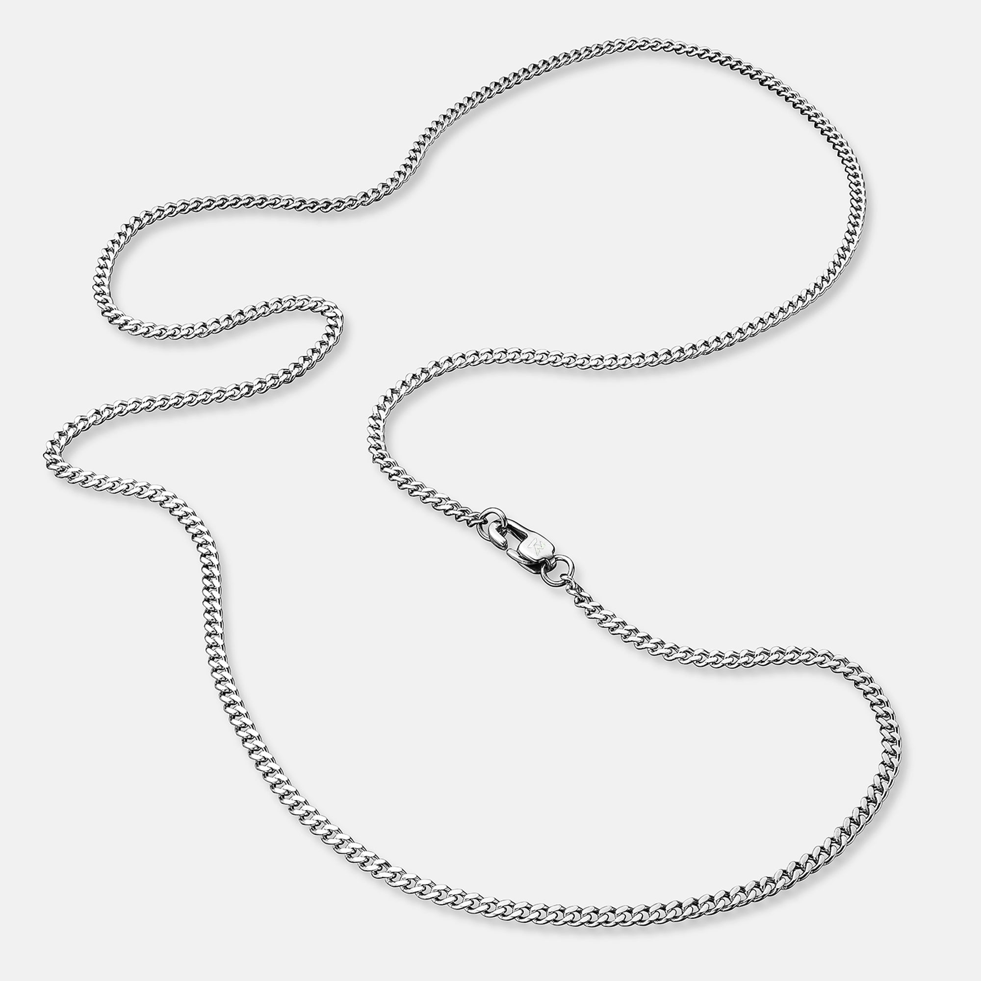 K12 - SILVER CUBAN CHAIN ​​- 2MM