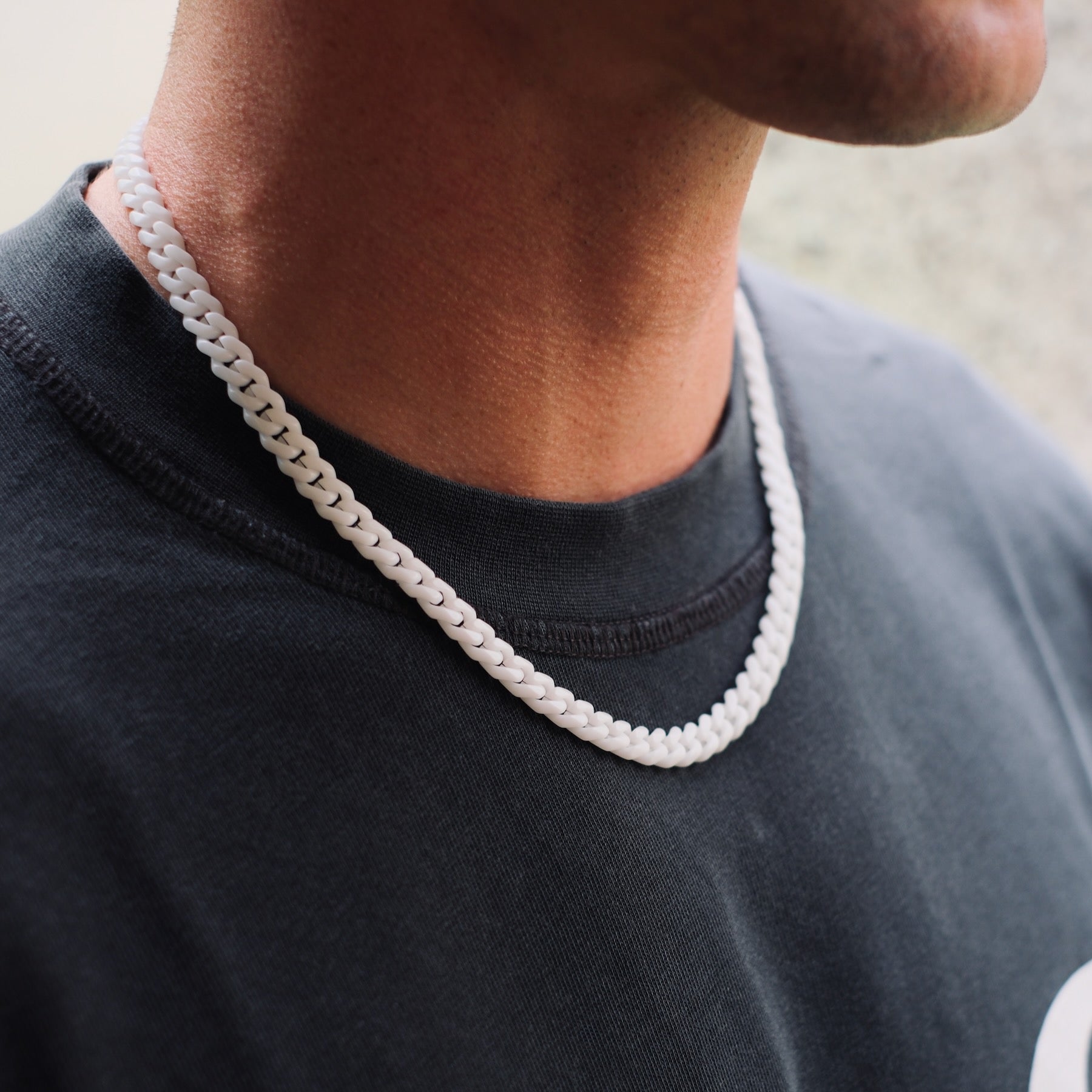K12 - WHITE CUBAN CHAIN - 8MM
