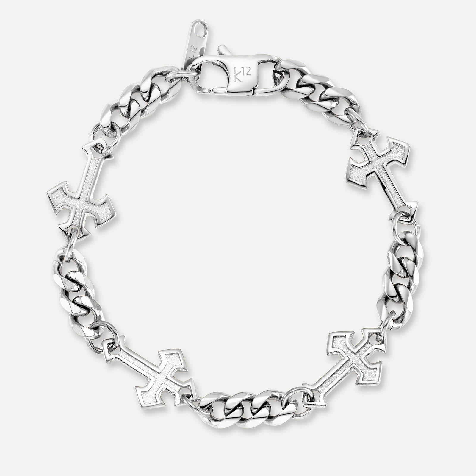 K12 - BRACELET CROIX GOTHIQUE EN ARGENT