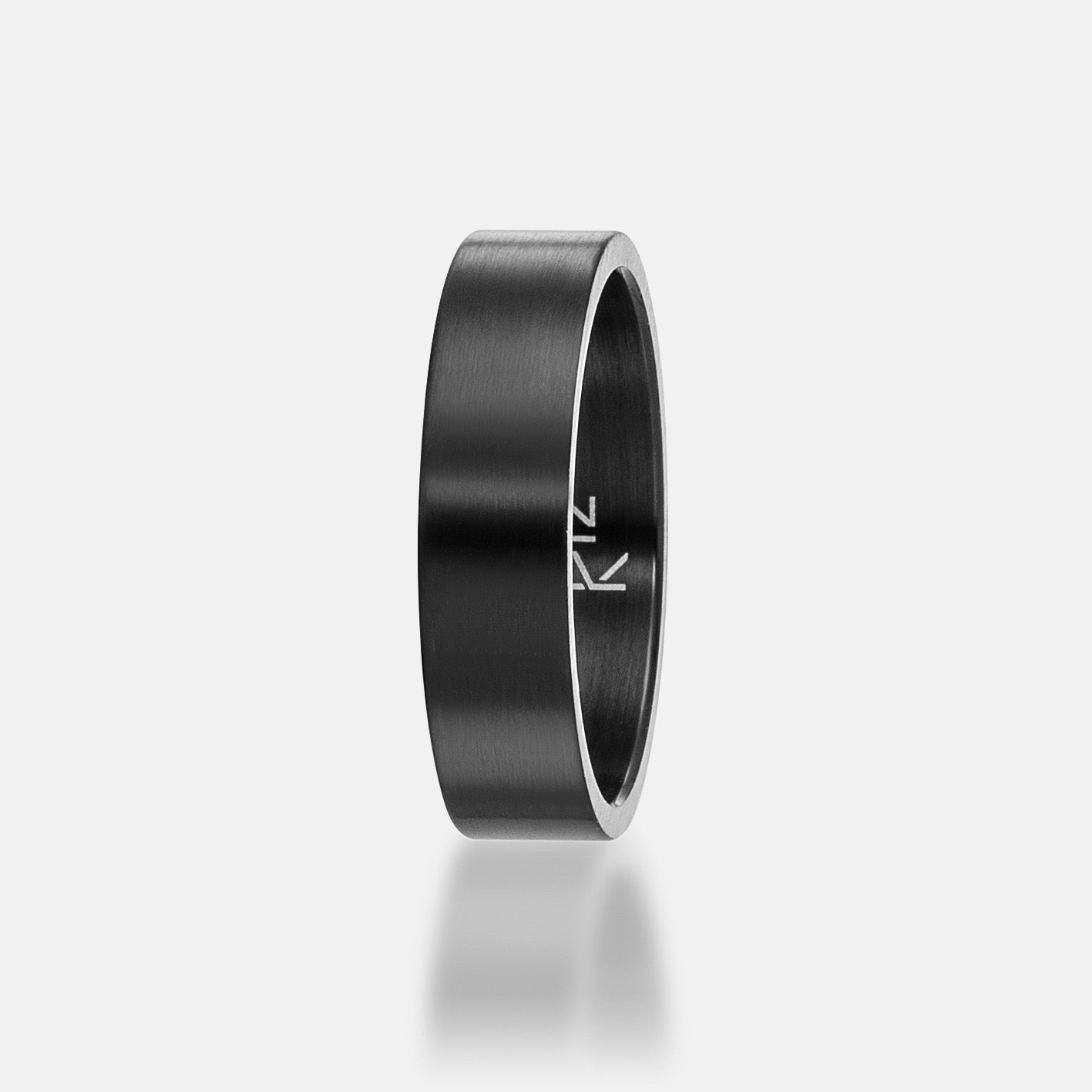 K12 - BAGUE ACIER NOIR - 50