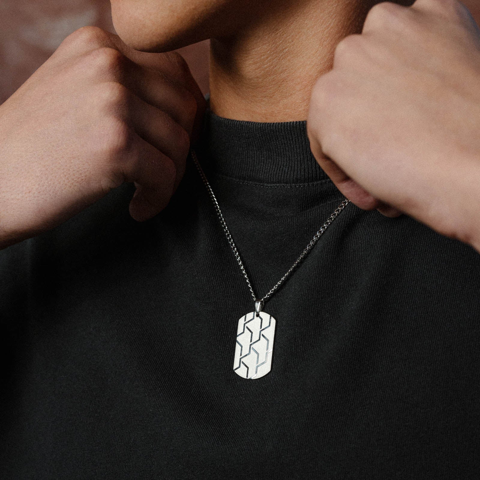 K12 - SILVER STEEL DOGTAG CHAIN
