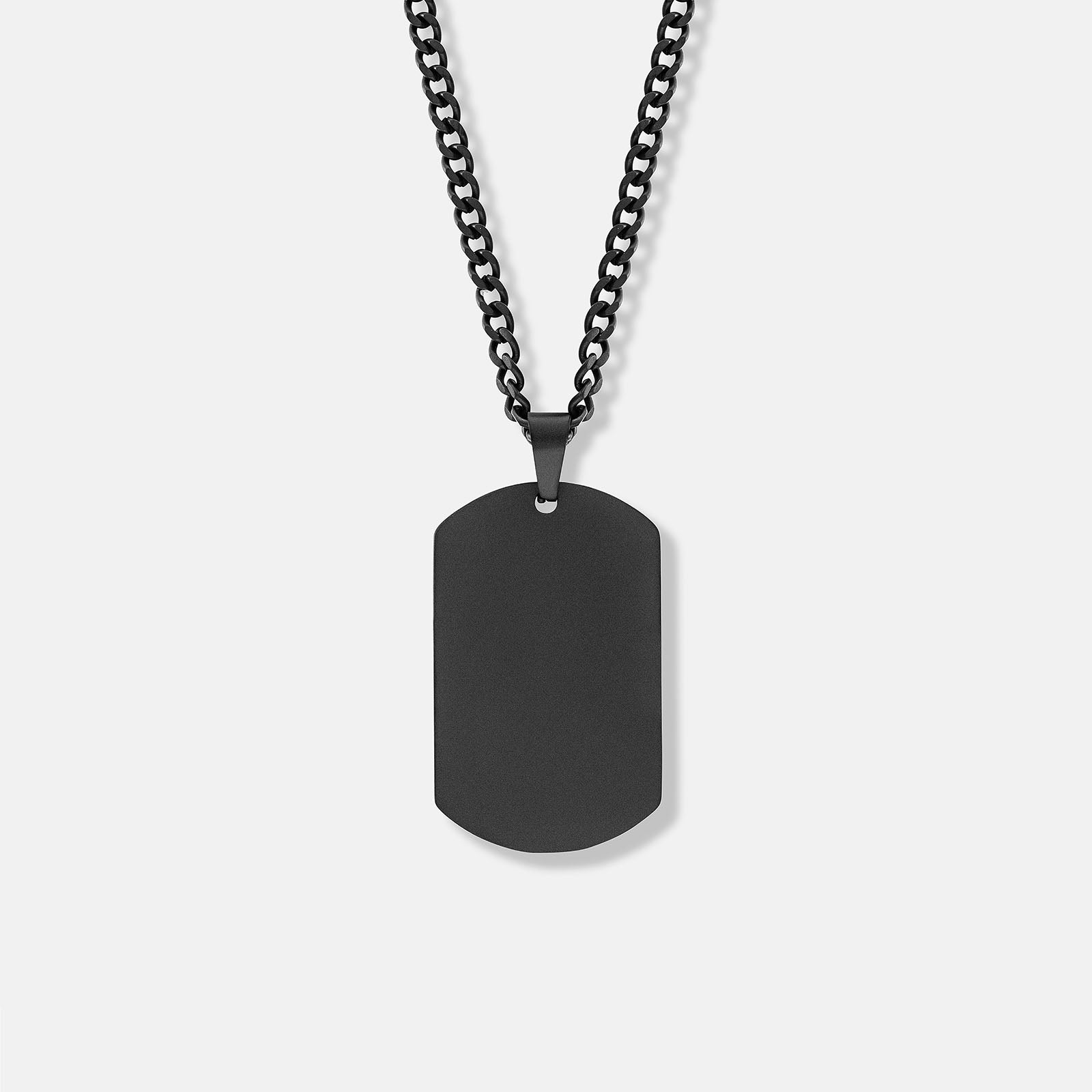 K12 - BLACK STEEL DOGTAG CHAIN