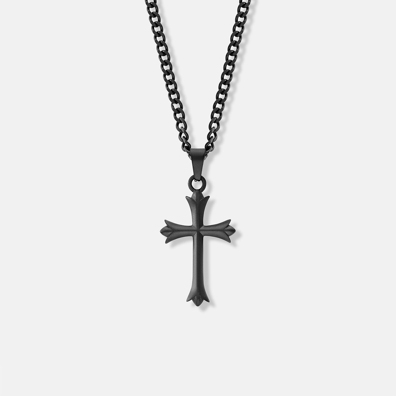 K12 - BLACK VINTAGE CROSS CHAIN