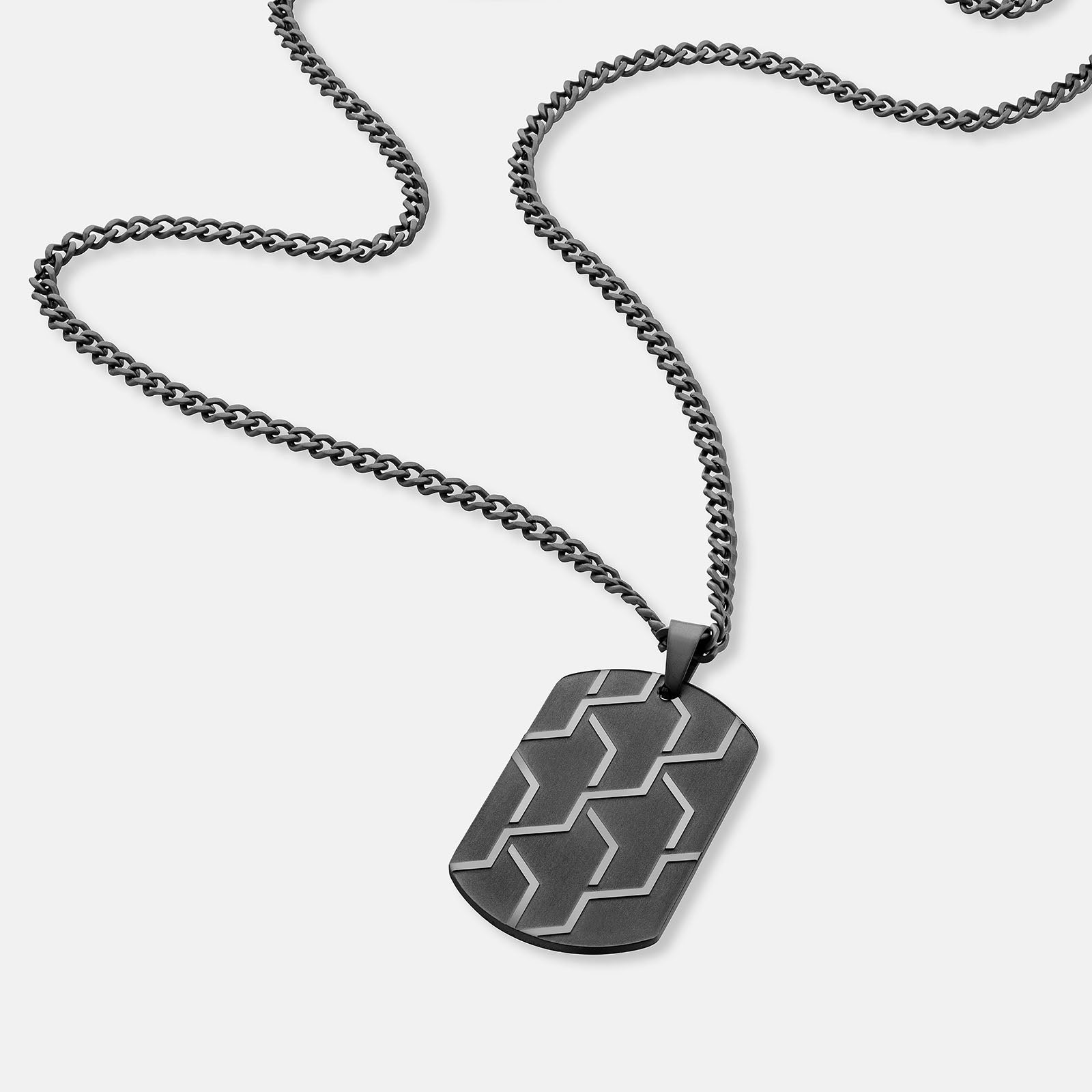 K12 - BLACK STEEL DOGTAG CHAIN